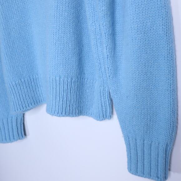 CLOSED Wool Blend Turtleneck Sweater Light Blue Long Sleeve Knit Women's S - Picture 11 of 14